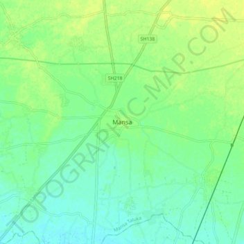 Mappa topografica Mansa, altitudine, rilievo
