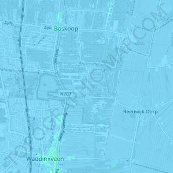 Mappa topografica Randenburg, altitudine, rilievo