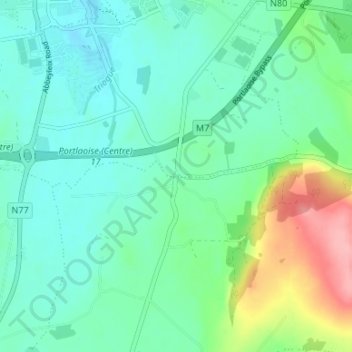Mappa topografica Sheffield Cross, altitudine, rilievo