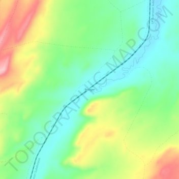 Mappa topografica Bridger, altitudine, rilievo