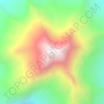 Mappa topografica Mount Iliamna, altitudine, rilievo