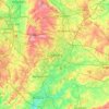 Mappa topografica Coventry, altitudine, rilievo