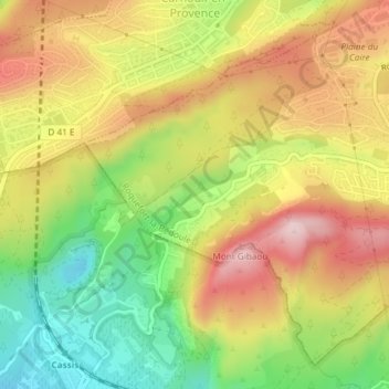 Mappa topografica Les Sardons, altitudine, rilievo