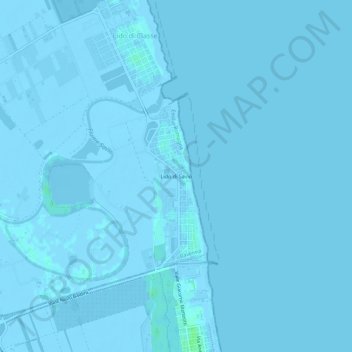 Mappa topografica Lido di Savio, altitudine, rilievo