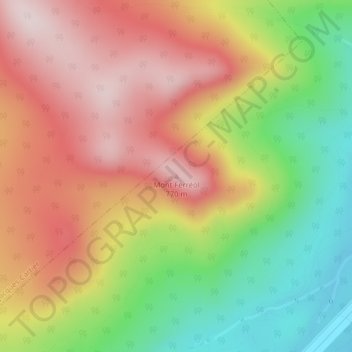 Mappa topografica Mont Ferréol, altitudine, rilievo