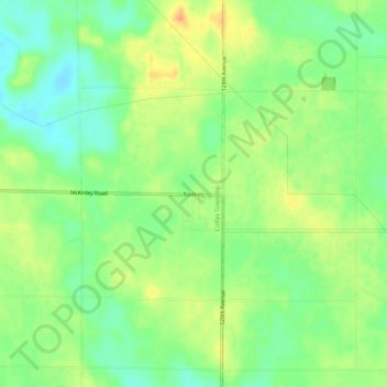 Mappa topografica Rodney, altitudine, rilievo