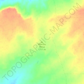 Mappa topografica Marcou Mesa, altitudine, rilievo