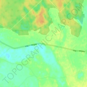 Mappa topografica Kuseņi, altitudine, rilievo