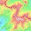 Mappa topografica Tête Rousse, altitudine, rilievo