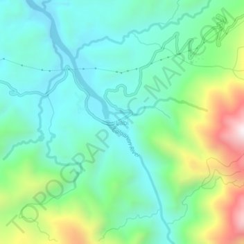 Mappa topografica Labi, altitudine, rilievo