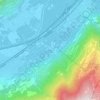 Mappa topografica Écône, altitudine, rilievo