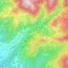 Mappa topografica Cavallana, altitudine, rilievo