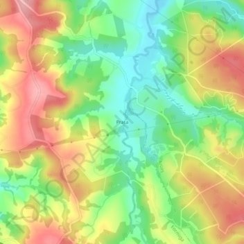 Mappa topografica Prata, altitudine, rilievo
