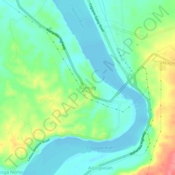 Mappa topografica Bangag, altitudine, rilievo