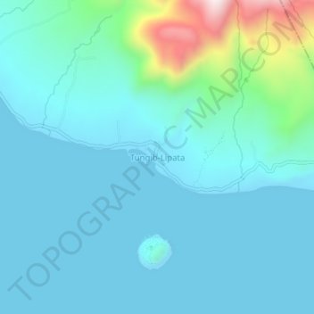 Mappa topografica Tungib-Lipata, altitudine, rilievo