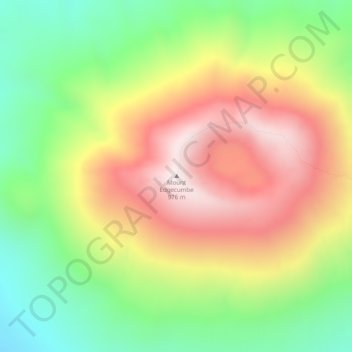 Mappa topografica Mount Edgecumbe, altitudine, rilievo