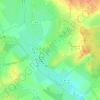 Mappa topografica Docelle, altitudine, rilievo