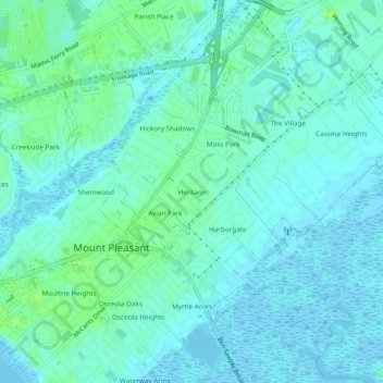 Mappa topografica Heritage, altitudine, rilievo