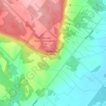 Mappa topografica Rattlesnake Point, altitudine, rilievo