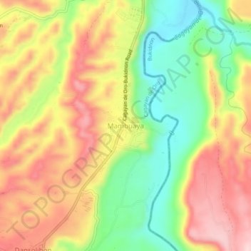 Mappa topografica Mambuaya, altitudine, rilievo
