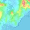Mappa topografica Bocca del'Oro, altitudine, rilievo