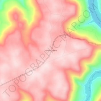 Mappa topografica Tope da Serra, altitudine, rilievo