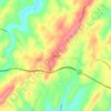 Mappa topografica Hustontown, altitudine, rilievo