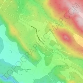 Mappa topografica Recinto, altitudine, rilievo