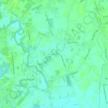 Mappa topografica Case Scomparin, altitudine, rilievo