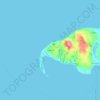 Mappa topografica Huechún, altitudine, rilievo