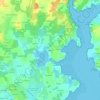 Mappa topografica Kerizan, altitudine, rilievo