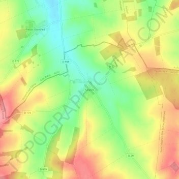 Mappa topografica Sognes, altitudine, rilievo