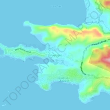 Mappa topografica Balaytigue, altitudine, rilievo