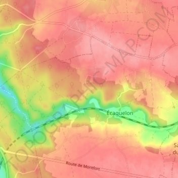 Mappa topografica Les Loges, altitudine, rilievo