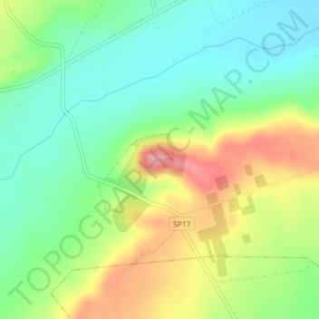 Mappa topografica Castel Fiorentino, altitudine, rilievo