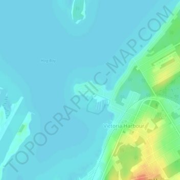 Mappa topografica Bergie Point, altitudine, rilievo
