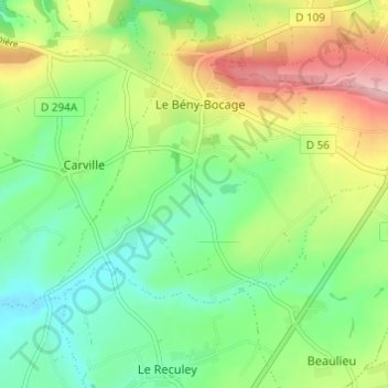 Mappa topografica Les Grandes Haises, altitudine, rilievo
