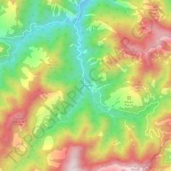 Mappa topografica Fiumicello, altitudine, rilievo