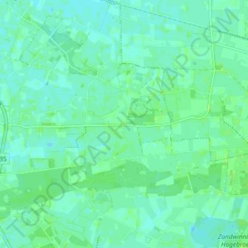 Mappa topografica Veldhoek, altitudine, rilievo