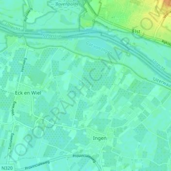 Mappa topografica Essenbroek, altitudine, rilievo