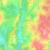Mappa topografica Montarlet, altitudine, rilievo