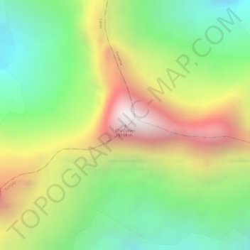 Mappa topografica Chacraraju, altitudine, rilievo