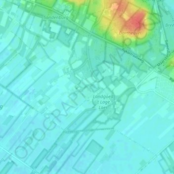 Mappa topografica Darthuizen, altitudine, rilievo