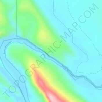 Mappa topografica Dimond Gorge, altitudine, rilievo