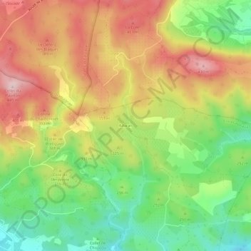 Mappa topografica Riforan, altitudine, rilievo