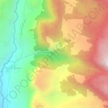 Mappa topografica Cascada Guacimal 8, altitudine, rilievo