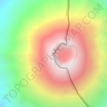 Mappa topografica Volcán Parinacota, altitudine, rilievo