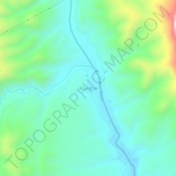 Mappa topografica Koa Koa, altitudine, rilievo