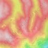 Mappa topografica Monte Corno, altitudine, rilievo