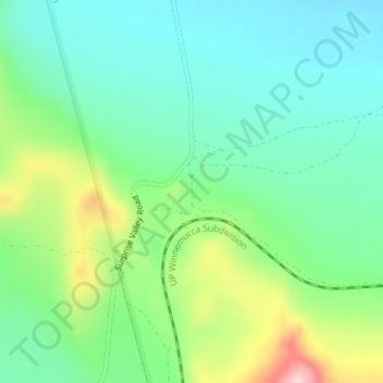 Mappa topografica Sand Pass, altitudine, rilievo